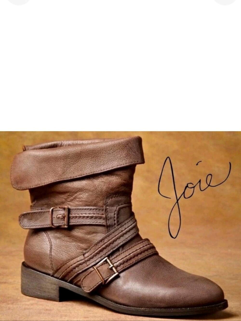 Joie Rolling Stone Buckle Boot 38.5 EU / US 7.5–8 Brown Leather Slouch Ankle